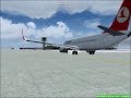 Fs2004 Turkish Airlines B737-8F2 Landing Istanbul Ataturk Airport [Runway18R]