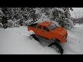 WATCH HOW THIS RC DOES ON SNOW ,TRAXXAS TRAXX & REDCAT VAN GEN8 ON TRACK 3D PRINTED.