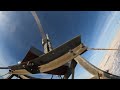 360 video of climbing a tower in winter.
