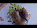 Easy drawing of spongebob cartoon character