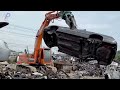 Incredible Large Scale Scrap Car Process. Korean Used Car Junkyard