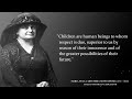 Maria Montessori Insightful Quotes About Children, Education and Life