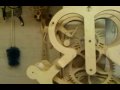 Grasshopper escapement wooden gear clock