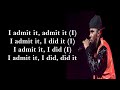 R  Kelly   I Admit Lyrics