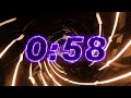5 Minute SPIRAL LIGHT TUNNEL Countdown Timer with music 🌌⏳ (4K)