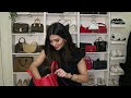 Unboxing & review of Marc Jacobs leather tote bags  in  Camel, True red.