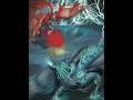 Fire Dragon and Lightning Dragon fight drawing