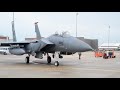 U.S. Air Force F-15E Strike Eagle Aircraft Taxi and Take Off, England and United States