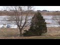 Tsunami rushes up Abukuma River, Iwanuma