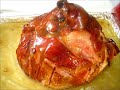 BROWN SUGAR & HONEY GLAZED BAKED HAM - How to BAKE A GLAZED HAM Recipe