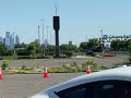 Supercars enter parking lot