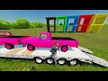 TRANSPORT OF COLORS ! TRANSPORTING CARS TO PARKING   Farming Simulator 22