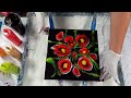 (629)Dip Technik,Flower dip, Blumenbouquet,mit Plastikfolie,40x40cm,pouring,Acrylgießen