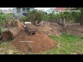 Amazing Activity Dump Truck Unloading Dirt At Deep Slop And Bulldozer Working Moving Dirt To Slop