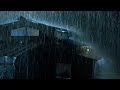 Fall Asleep Fast on Rainy Night | Strong Rainstorm & Powerful Thunder Sounds on Farmhouse at Night