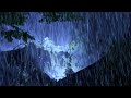 Insomnia Relief in 3 Minutes with Powerful Rainstorm and Rain Thunder Sounds on a Tin Roof at Night