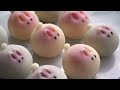 玉兔冰皮月饼 免模具 | 三种口味奶黄馅 Make Bunny Snowskin Mooncakes without Using Molds | 3 Flavours Custard Filling