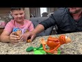 Caleb and Dad Play with Monkey See Monkey Poo Fun Toy Story