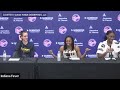 Aliyah Boston INTERRUPTS Caitlin Clark to DEFEND her from a REPORTER who asks about TURNOVERS