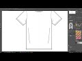 (무편집 영상) 티셔츠 패션 도식화 그리기 Basic Fashion Flat Drawing on Illustrator NOCUT - Subtitles