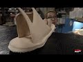 Process of making Handmade Luxury Leather Slippers. Leather Shoes Factory