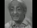 Why is your mind occupied? | Krishnamurti