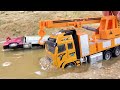 Rescue Police Car and Construction Vehicles Excavator Toy Play | BIBO TOYS