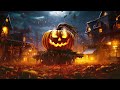 Halloween Spooky Ambience 🎃👻 Dark, Hornor, Scary Halloween Music with Burning Pumpkin in the Night