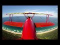 Flying a Biplane over the Illawarra South Coast.