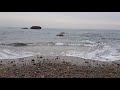Lonely pebble beach sound of waves 1 hour