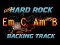 Hard Rock Fast Guitar Backing Track E minor