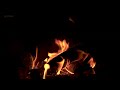Night Fire in the Dark Background Video 🔥12 Hours Burning Fireplace Sounds & Black Screen for Sleep