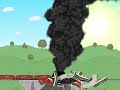 silly train crash animation