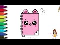 How to Draw a Cute Kitty Notebook Simple & Easy for Kids