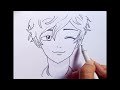 Drawing a anime character easy step by step | How to draw Anime boy