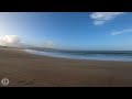 Relaxing Winter Morning Ocean Sounds at Praia Nova Nazaré, Soothing Waves on the Beach