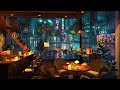 Cozy Night Jazz in 4K Coffee shop Ambience with Relaxing Piano Jazz Music for Work,Study & Sleep