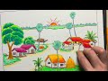 vẽ tranh phong cảnh ep 4 how to draw easy scenery drawing with oil pastel