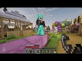 Mumbo and Iskal playing with horns on Hermitcraft 10