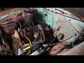 1954 Plymouth Flathead 6 engine breaking free ! (stuck valves 😔)