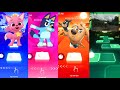 Pinkfong vs Bluey vs Sheriff Labrador vs House head Tileshop EDMRUSH