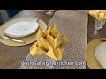 Lotus Flower Napkin Folding For Wine Glass