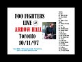 Foo Fighters - 10/11/97 - Arrow Hall, Toronto Canada - LIVE