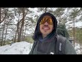Solo winter camping | no tent,freezing conditions | bushcraft snow camping