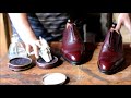ASMR. How to shine Vass F last balmoral shoes. Shoeshine Mirrorshine Tutorial