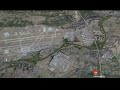 Aerial view of relocated Alcoa Highway