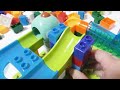 Water Marble Run Race! Transparent Water Tank + Transparent Slider + Kumikumi Slope + HABA Long ver