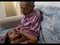 Que saudade! Minha mãe com Zoé, a bisneta