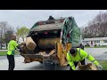 3 Man Crew On Waste Management’s Saturday Yard Waste Pick UP