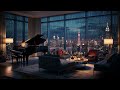 Piano Rain Serenade | Relaxing Urban Atmosphere in Cozy Room | Night Rain Sound | City Rain at Night